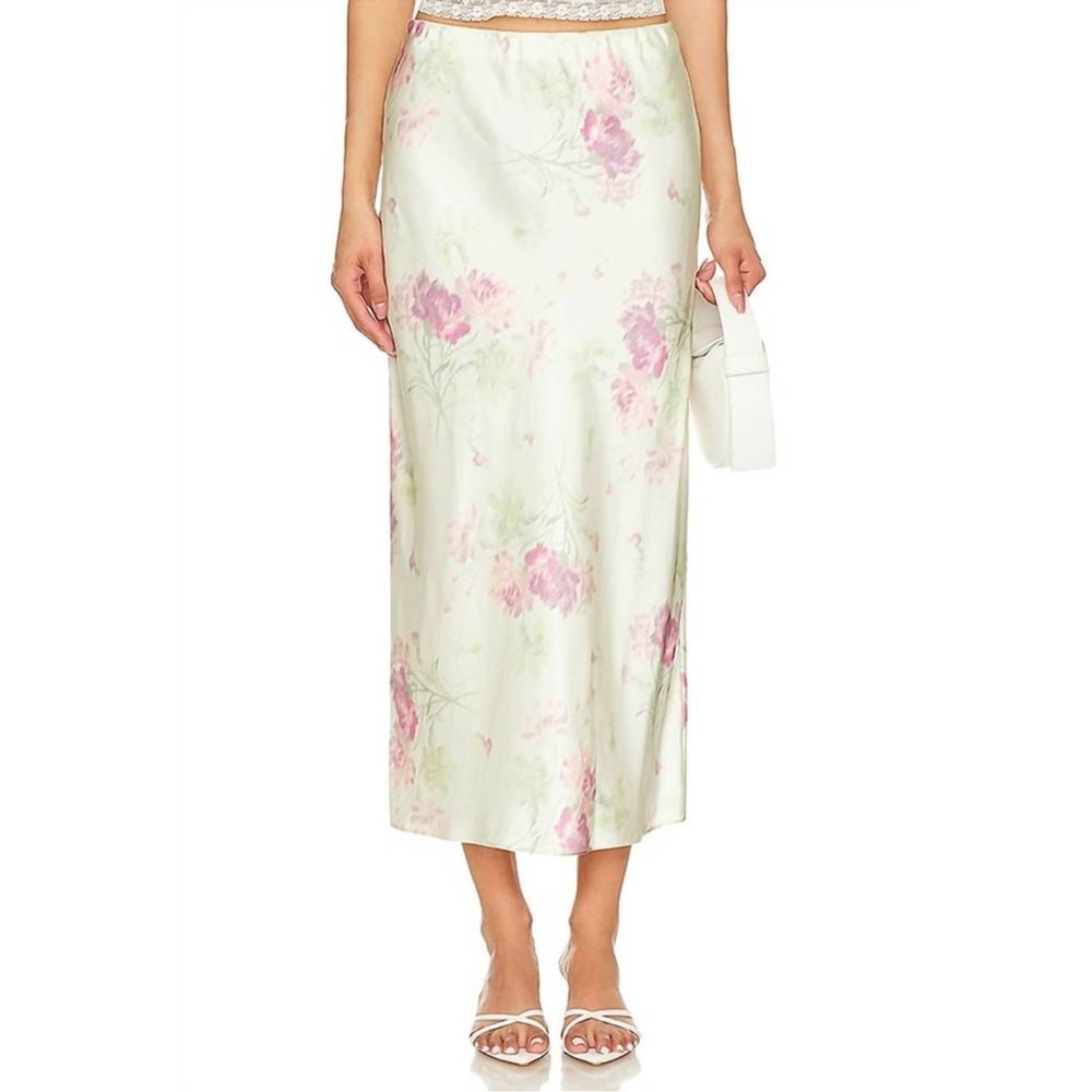 ISO LoveShackFancy Floral Midi Skirt